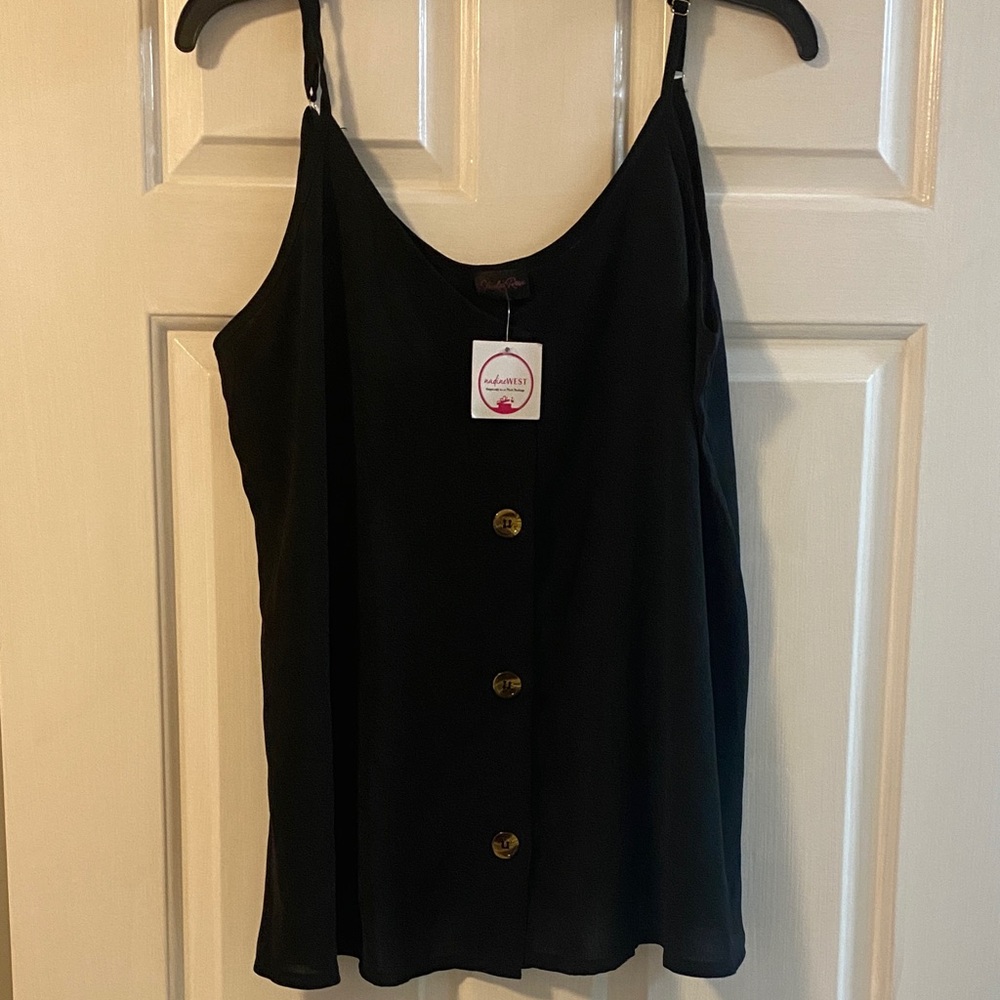 Chic Black Button-Down Camisole